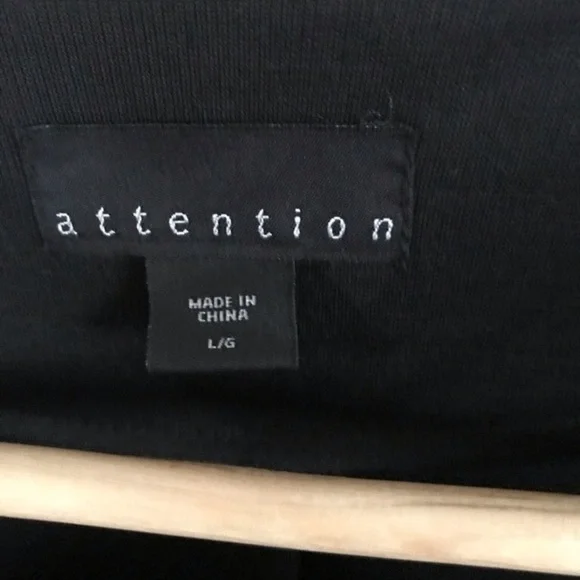 Attention Black Above Knee Dress Size Large - Picture 4 of 6